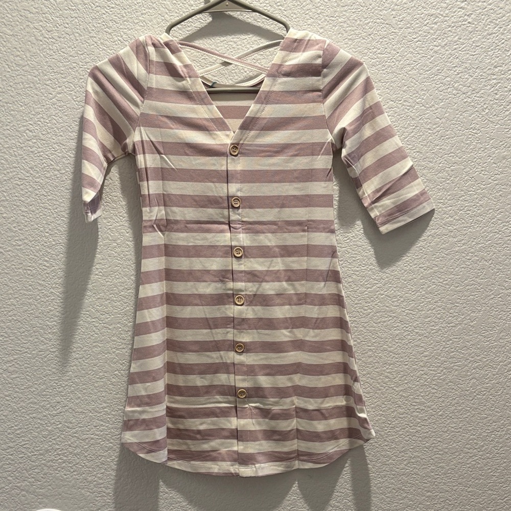 Button Down Cross-Back Mini Dress - Picture 9 of 12